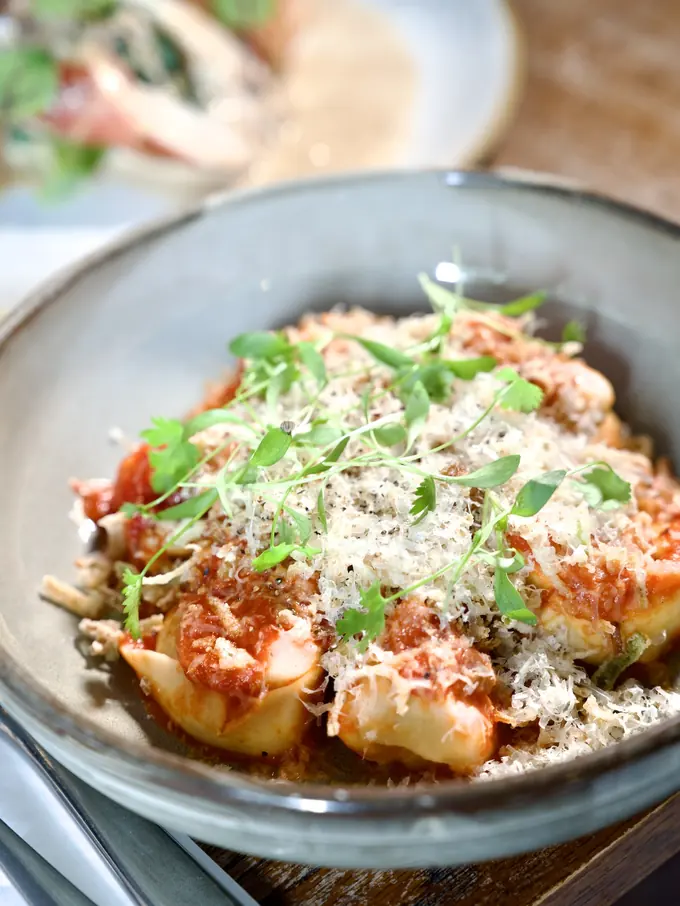 Gnocchi finished with parmesan and herbs